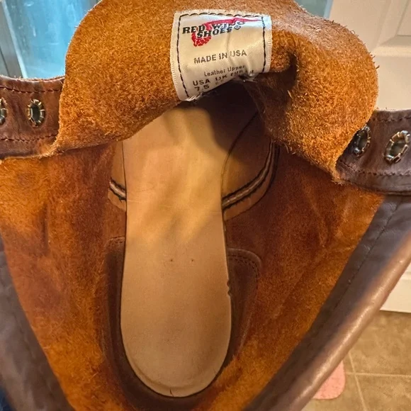 Red Wing Classic 1907 Moc Toe Boot Size 7.5 D Copper Rough and Tough - Picture 9 of 12